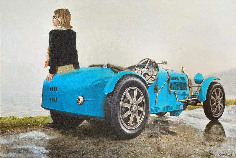 Bugatti
Female Driver
old car