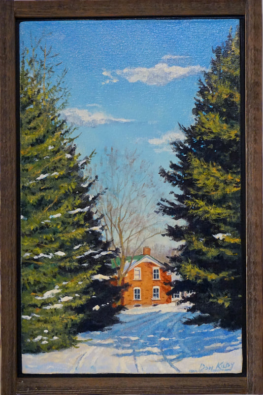 winter
painting
old house
landscape