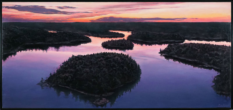 sunset
French river
painting
islands