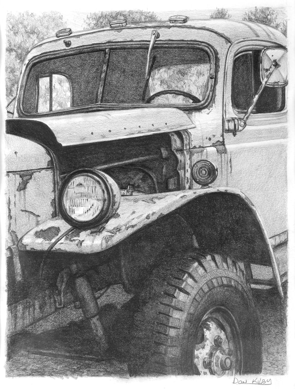 Powerwagon
old truck
dodge 
pencil art