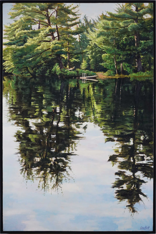 reflection
river 
painting
summer