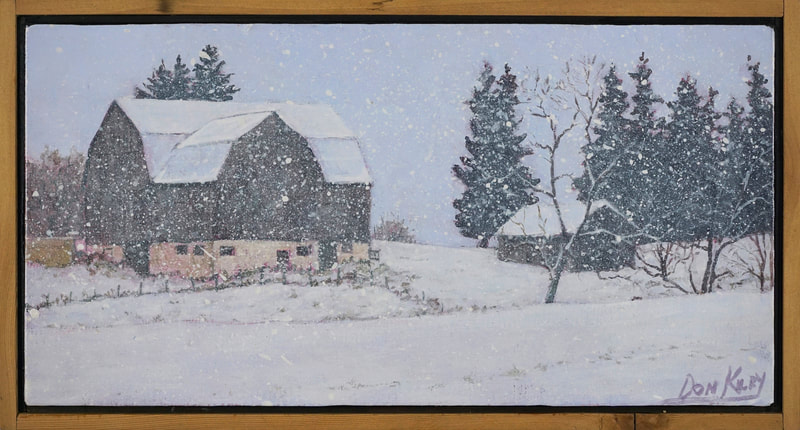 winter
old barn
painting
rural