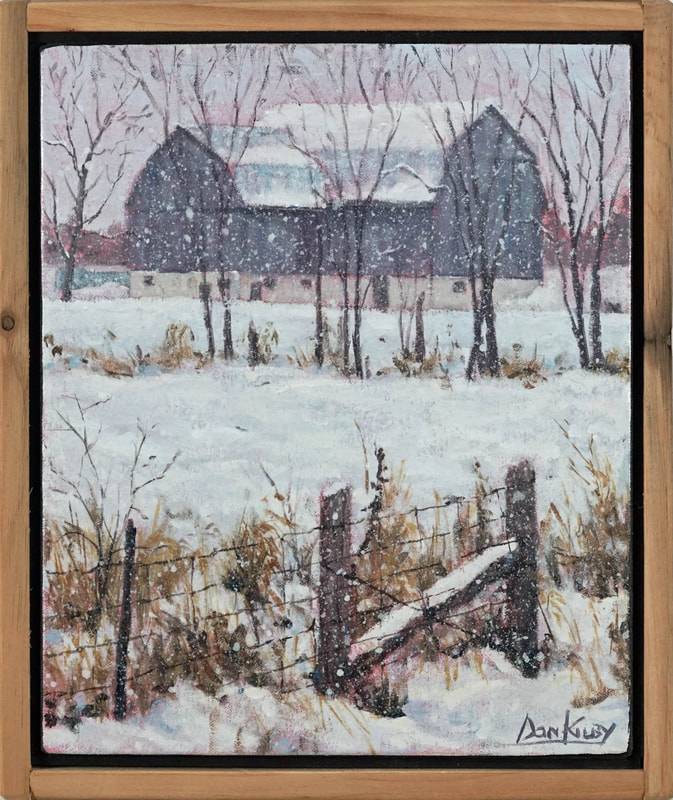 winter
old barn
lanscape painting